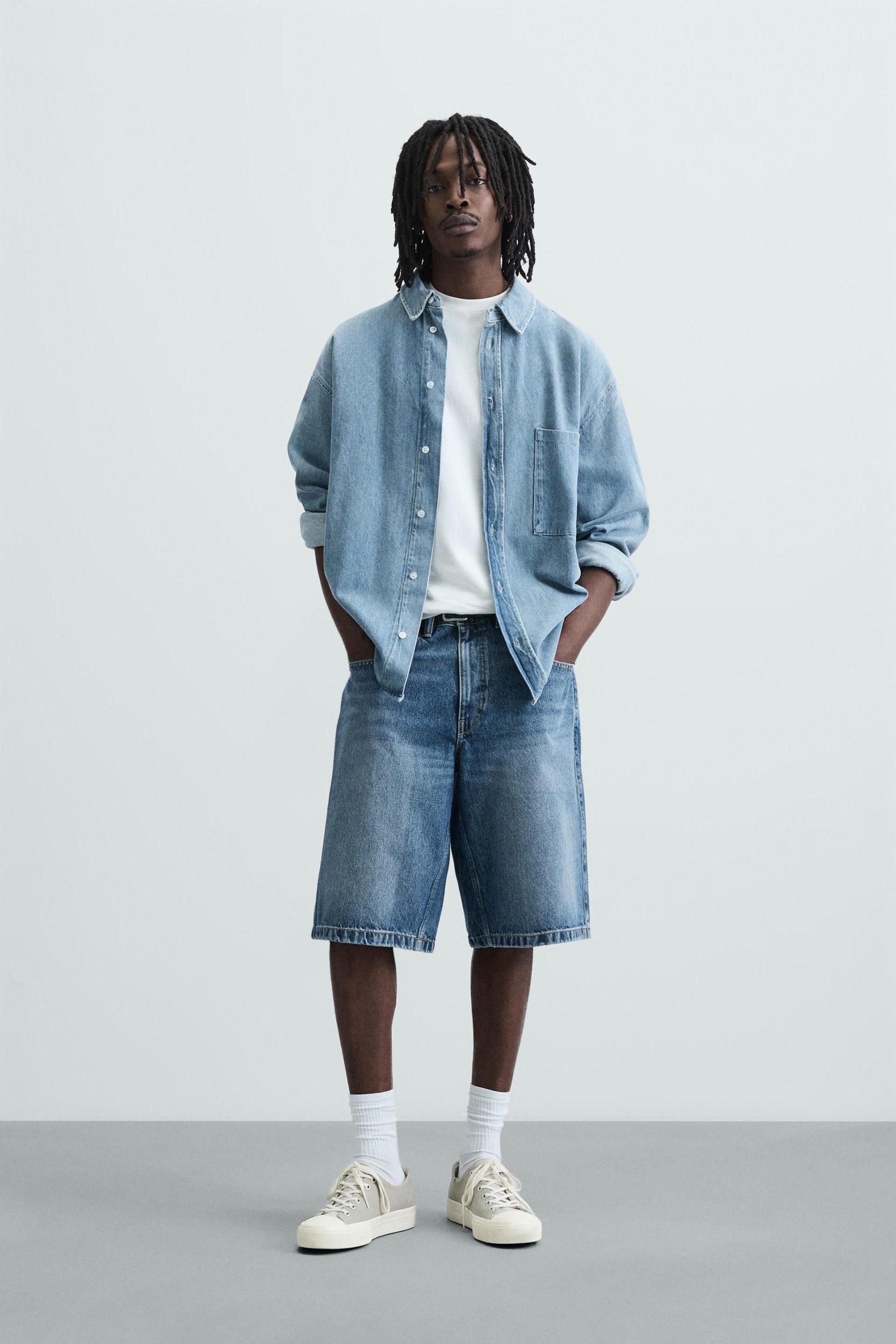 BAGGY FIT DENIM BERMUDAS MARO - Ảnh 9