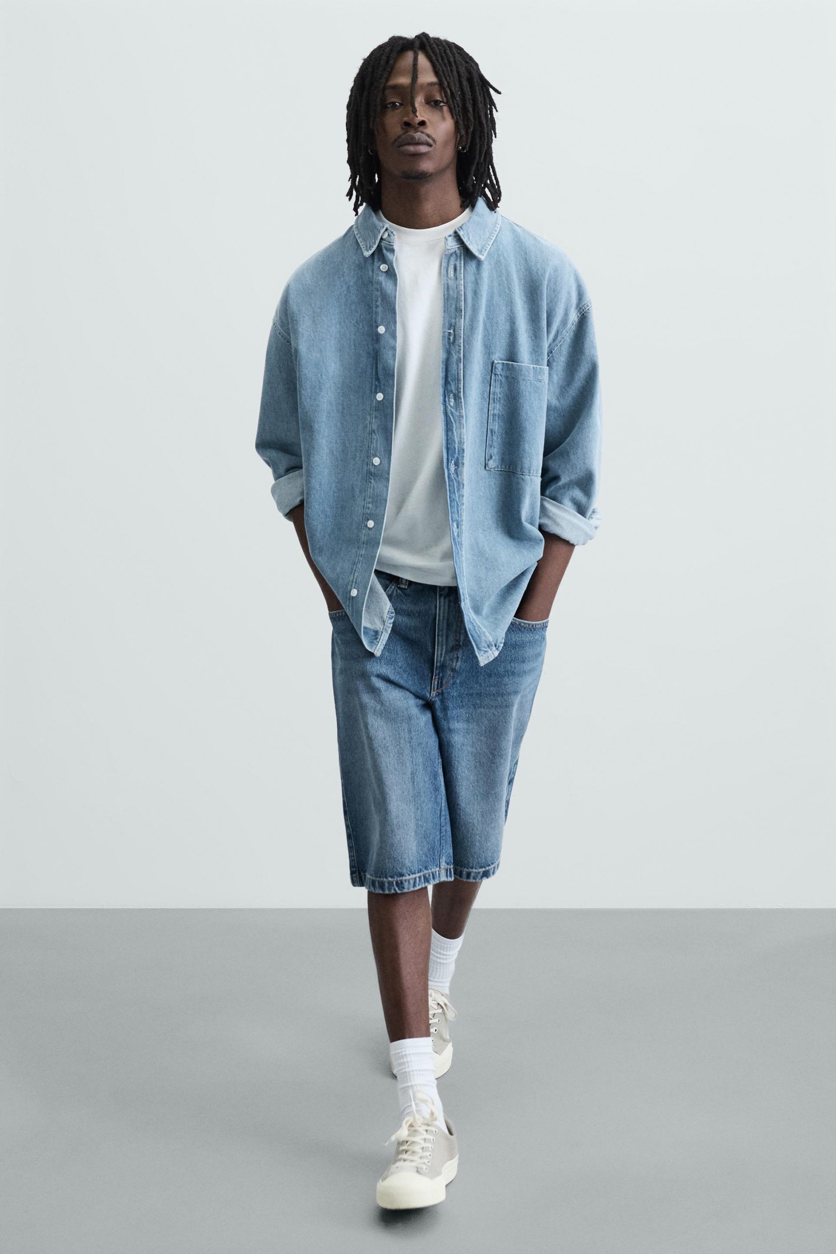 BAGGY FIT DENIM BERMUDAS MARO - Ảnh 5