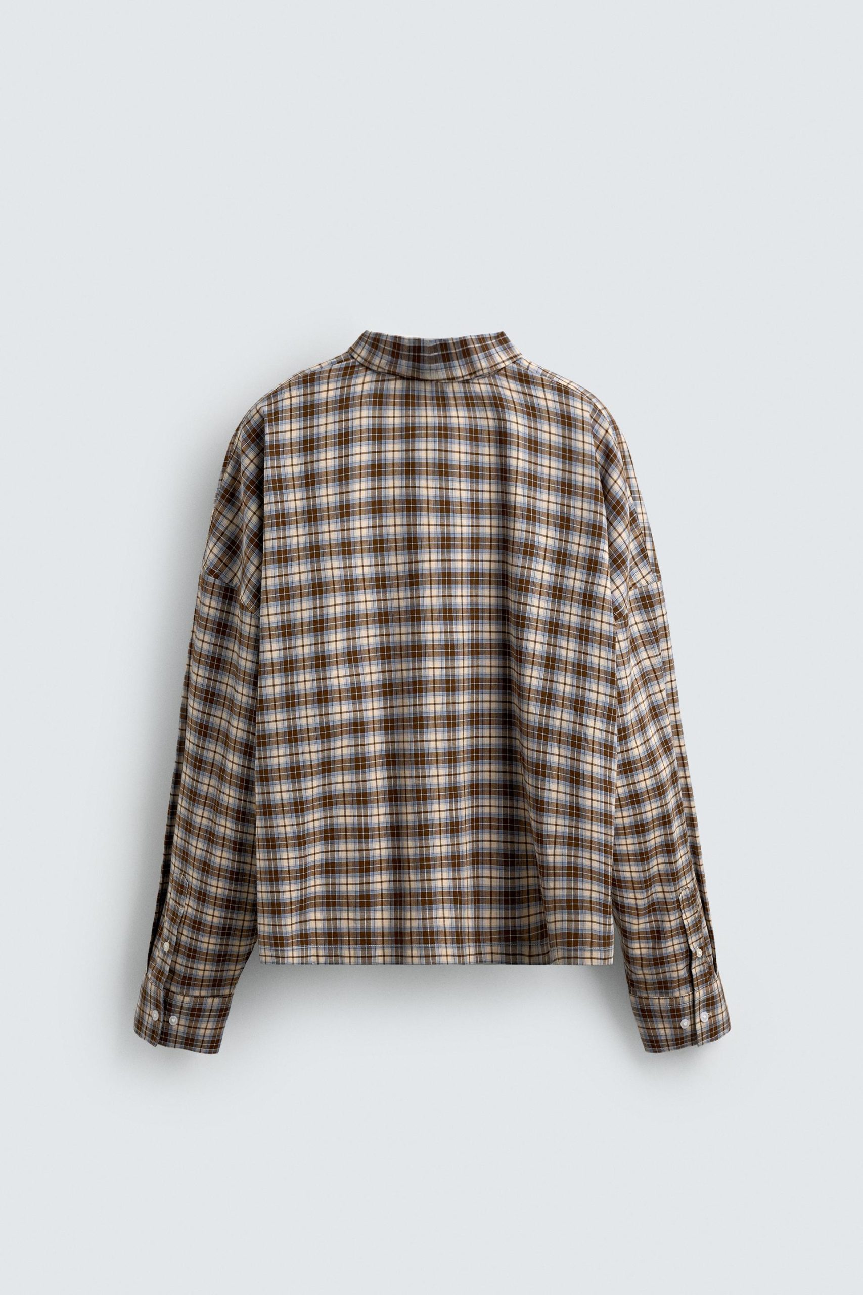 BOXY FIT CHECK POLO SHIRT MARO - Ảnh 2