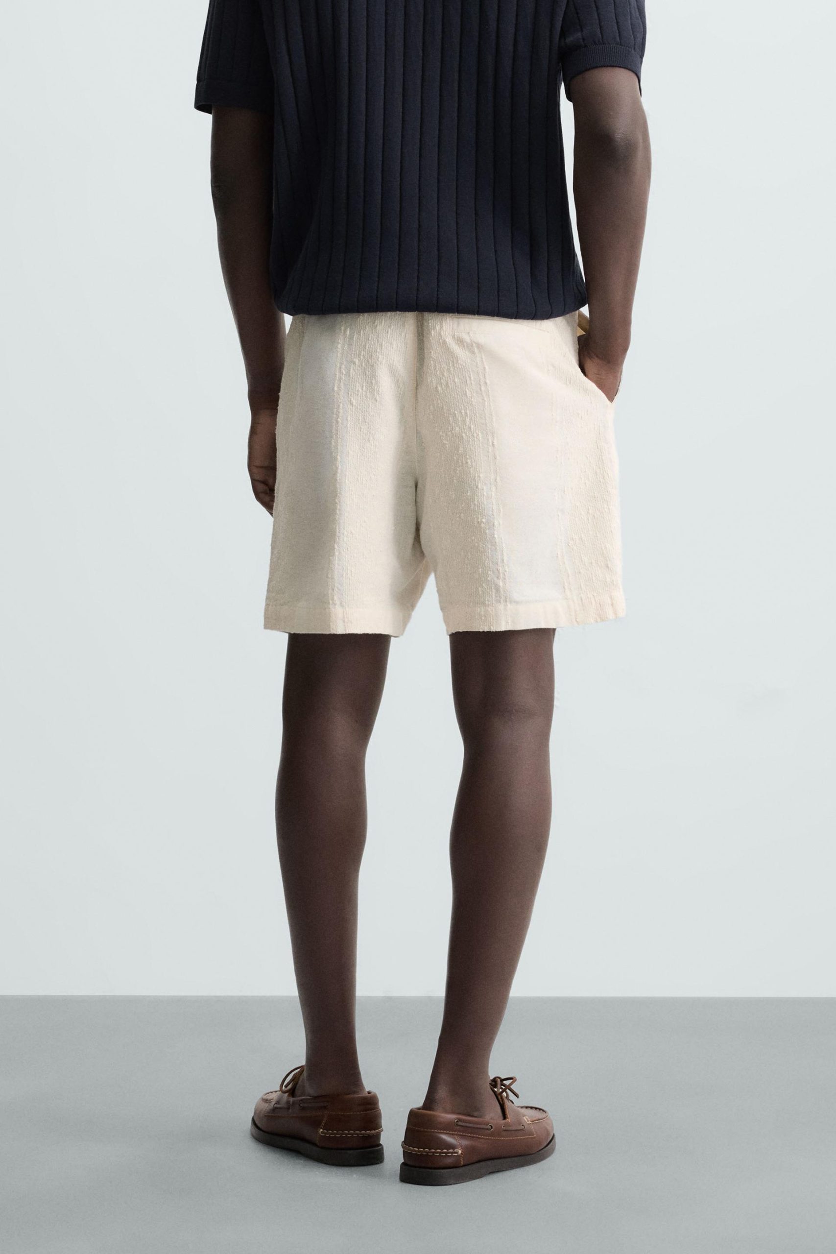 JACQUARD TEXTURED BERMUDA SHORTS MARO - Ảnh 7