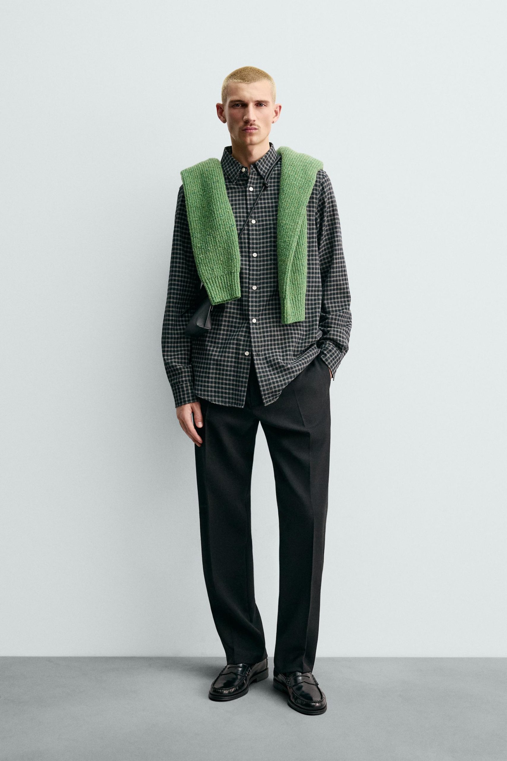 ORIGINS CHECK SHIRT WITH WOOL MARO - Ảnh 9