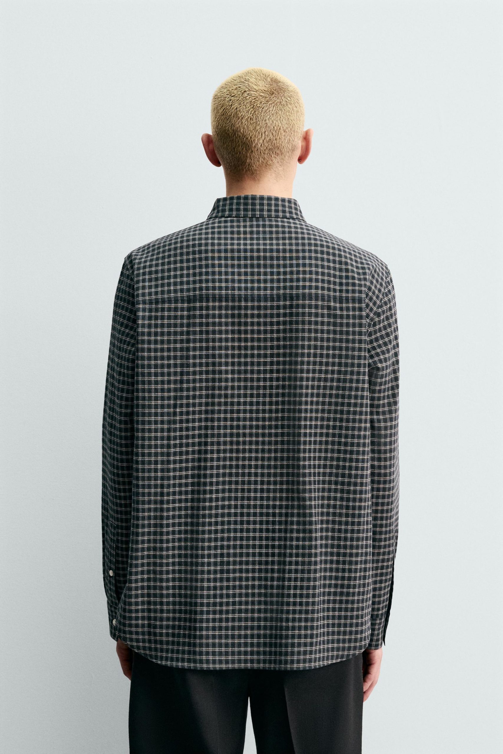 ORIGINS CHECK SHIRT WITH WOOL MARO - Ảnh 7