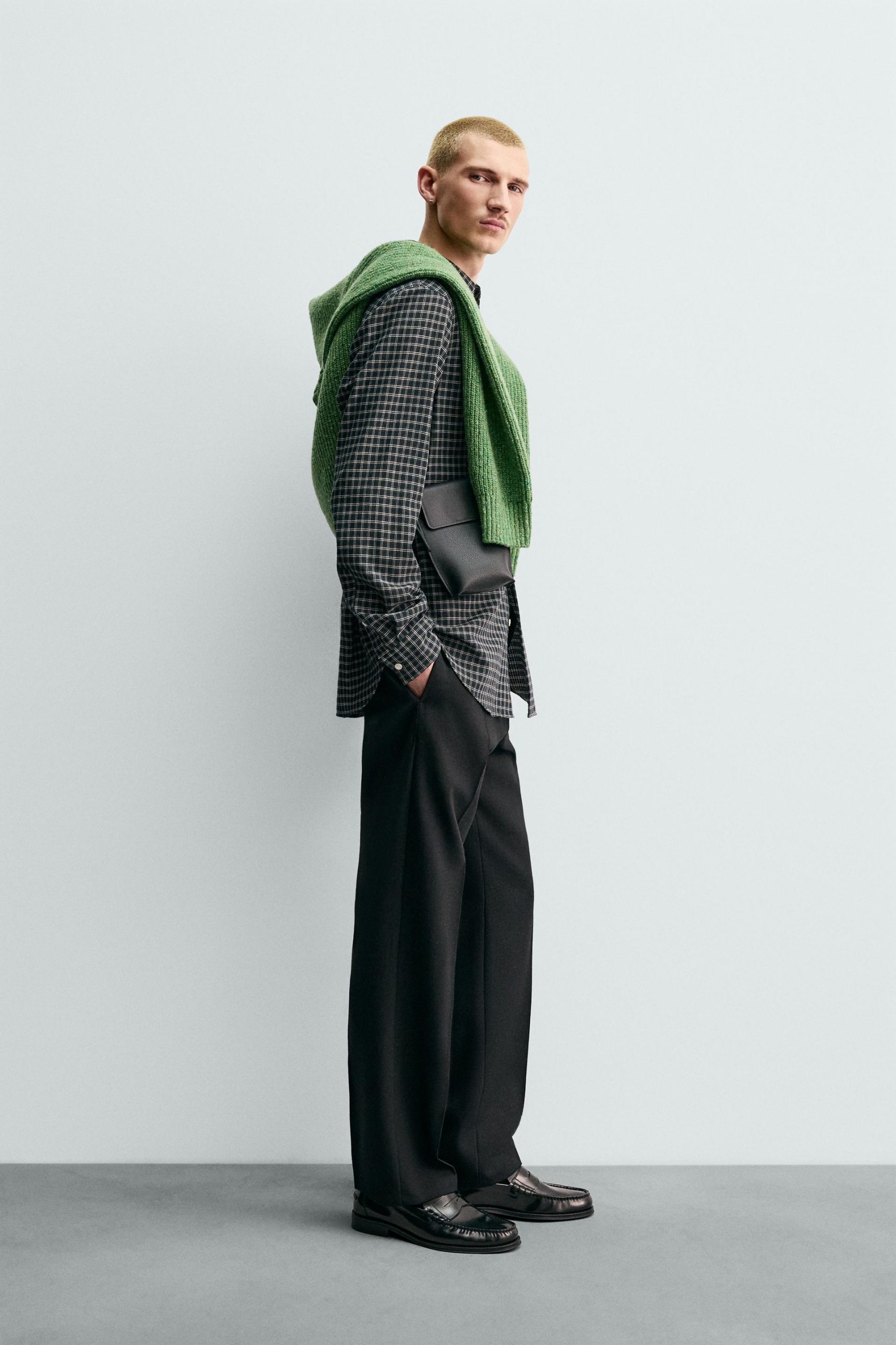 ORIGINS CHECK SHIRT WITH WOOL MARO - Ảnh 6