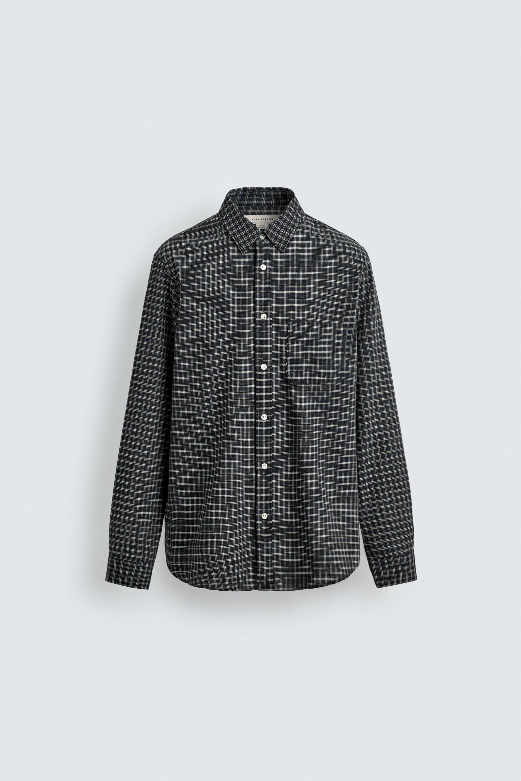 ORIGINS CHECK SHIRT WITH WOOL MARO - Ảnh 3