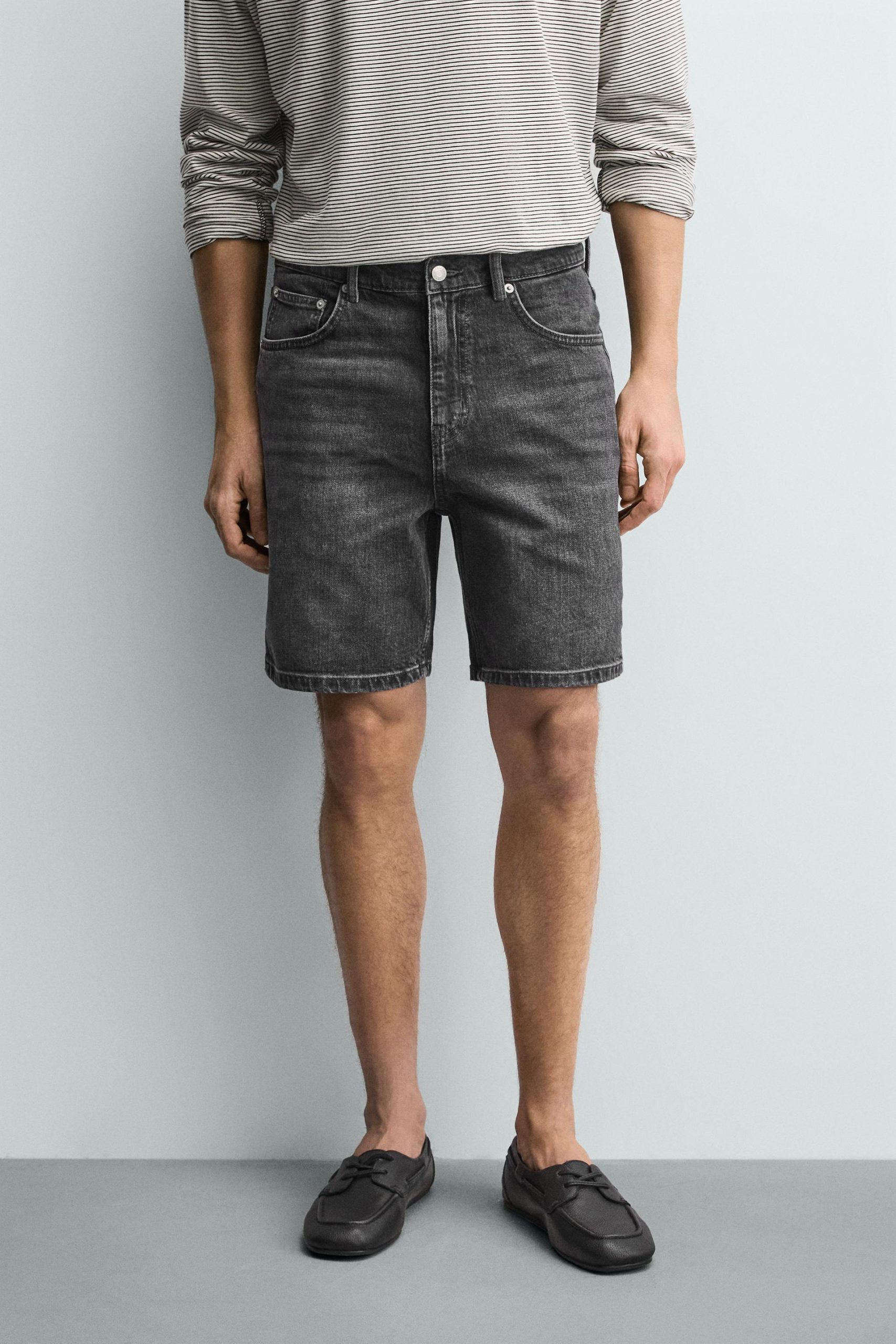 REGULAR FIT DENIM BERMUDA SHORTS MARO
