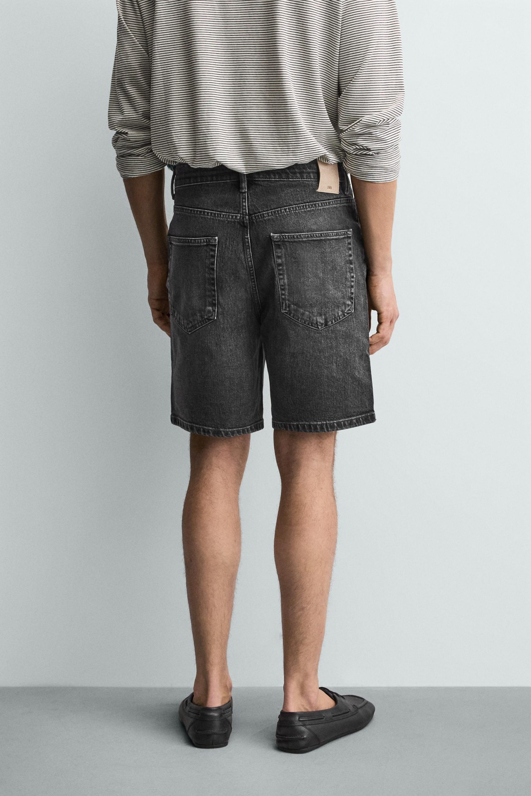 REGULAR FIT DENIM BERMUDA SHORTS MARO - Ảnh 7