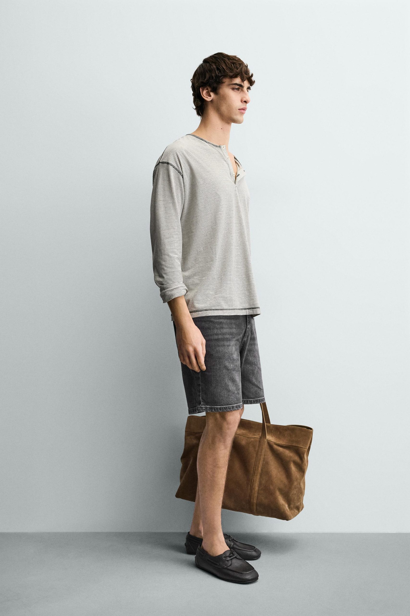 REGULAR FIT DENIM BERMUDA SHORTS MARO - Ảnh 6