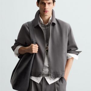 REGULAR FIT ZIPPED OVERSHIRT MARO