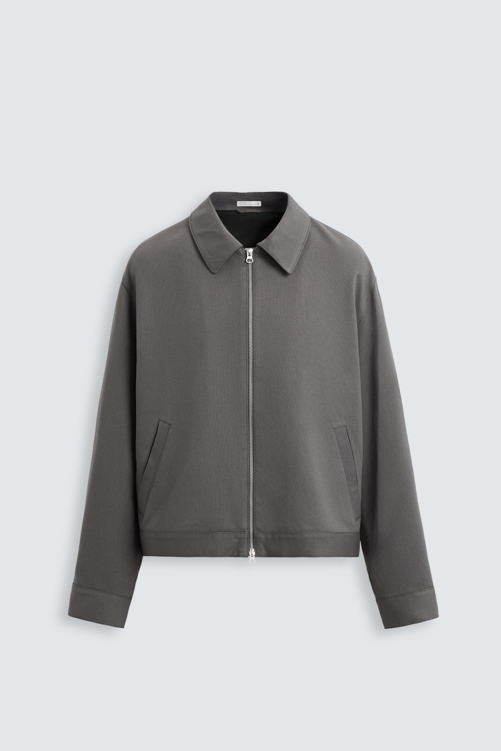REGULAR FIT ZIPPED OVERSHIRT MARO - Ảnh 3