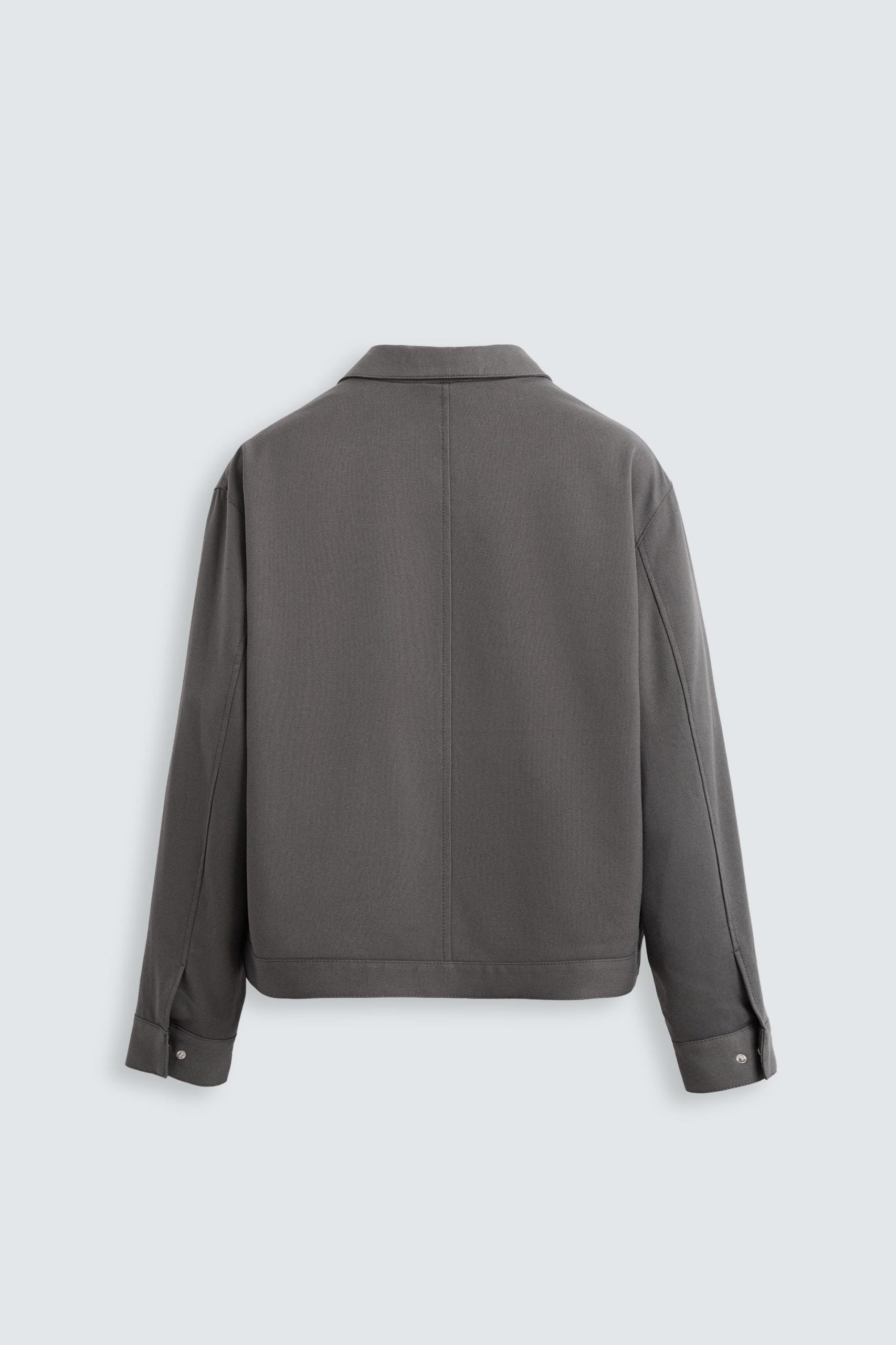 REGULAR FIT ZIPPED OVERSHIRT MARO - Ảnh 2