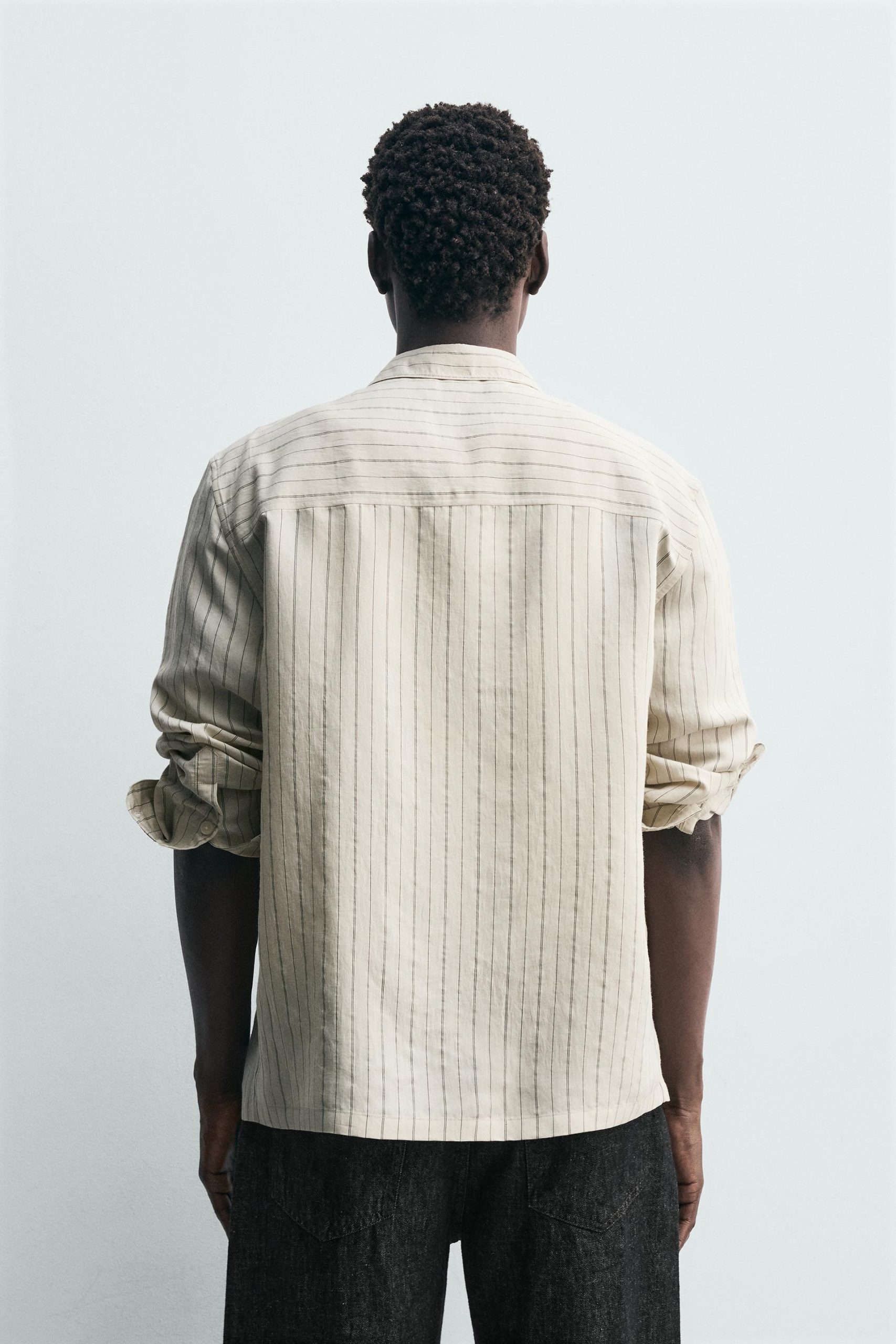 STRIPED FLOWING SHIRT MARO - Ảnh 5