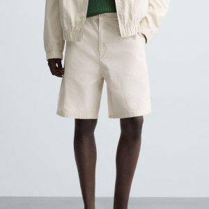 STRIPED REGULAR FIT BERMUDA SHORTS MARO