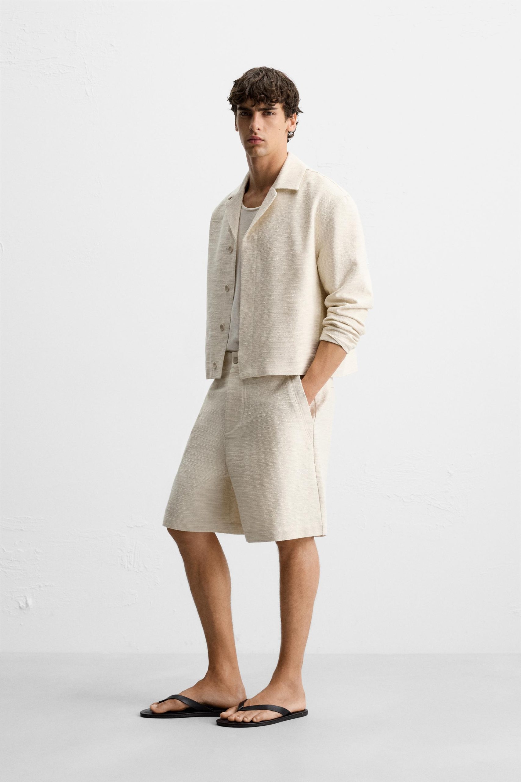 TEXTURED BERMUDA SHORTS MARO - Ảnh 4
