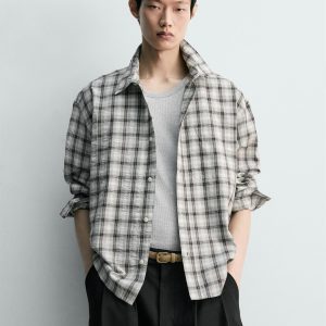 TEXTURED CHECK SHIRT MARO