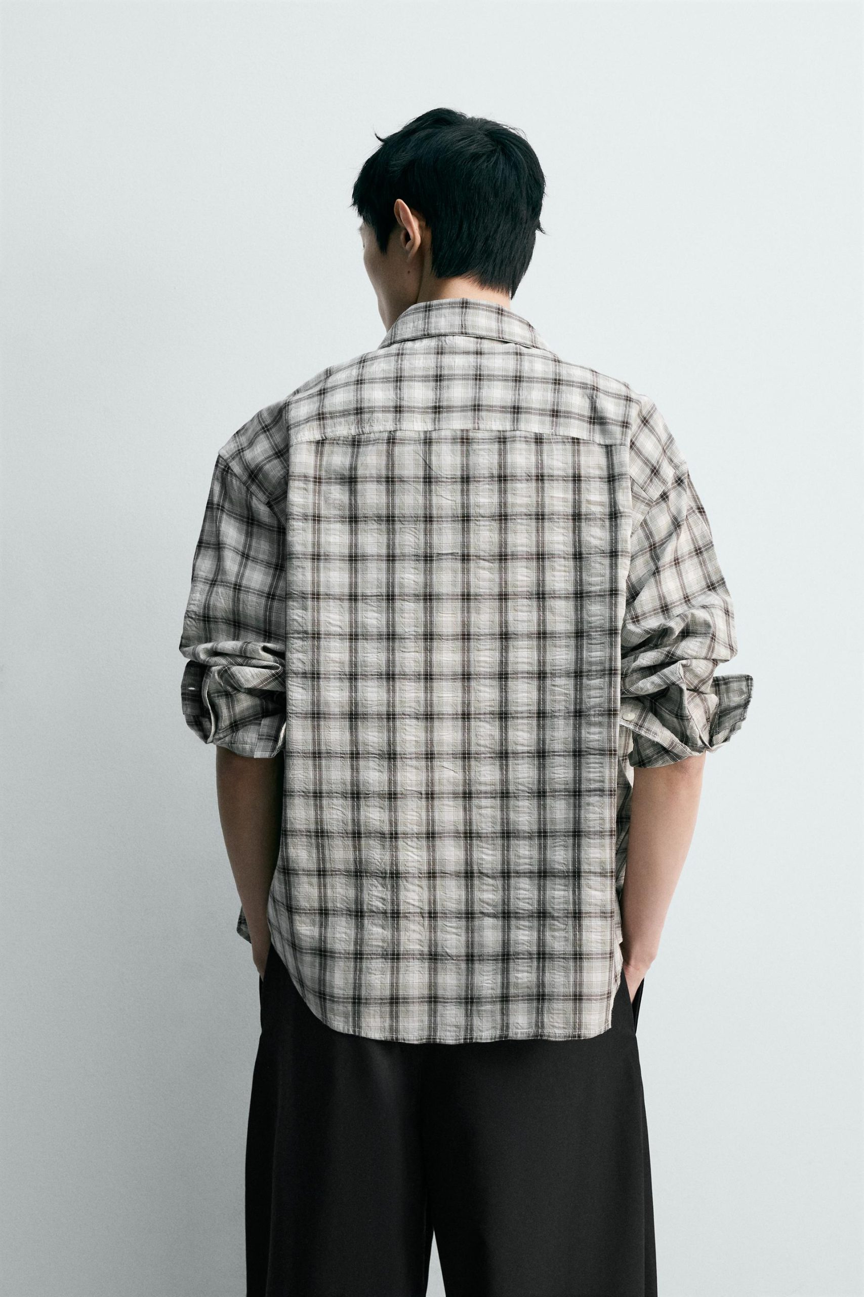 TEXTURED CHECK SHIRT MARO - Ảnh 7