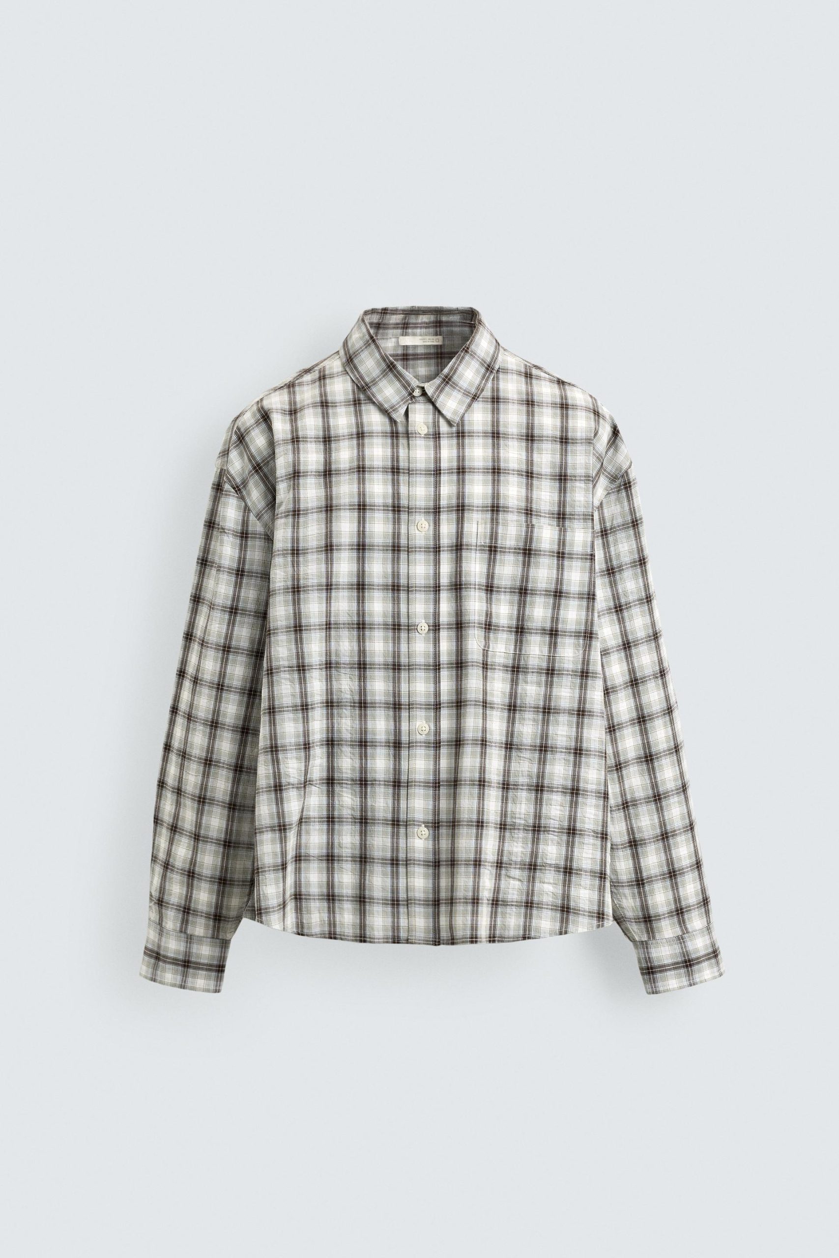 TEXTURED CHECK SHIRT MARO - Ảnh 3