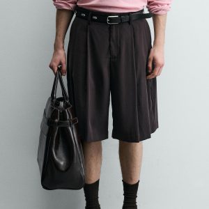 WIDE-LEG PLEATED BERMUDA SHORTS MARO