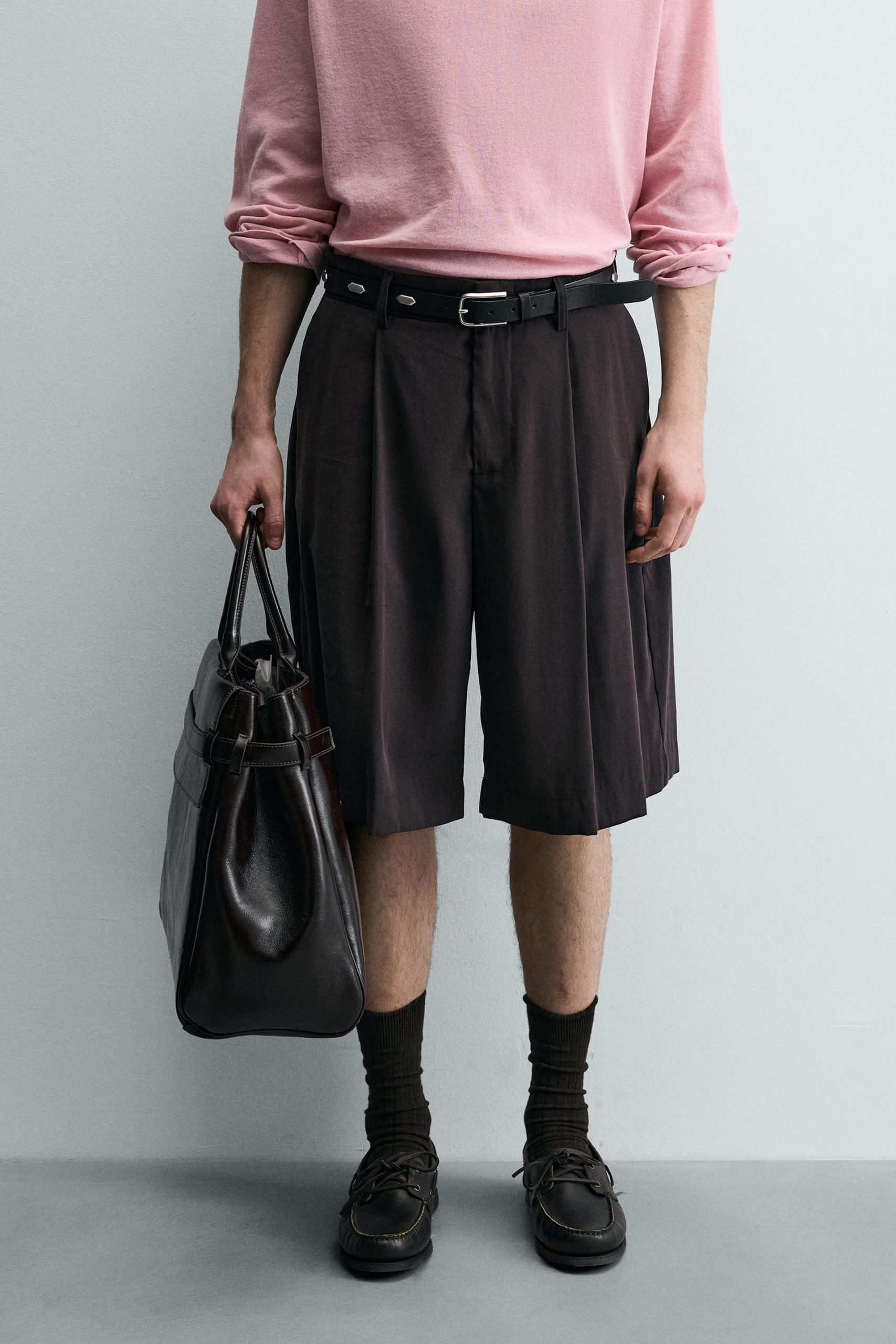 WIDE-LEG PLEATED BERMUDA SHORTS MARO