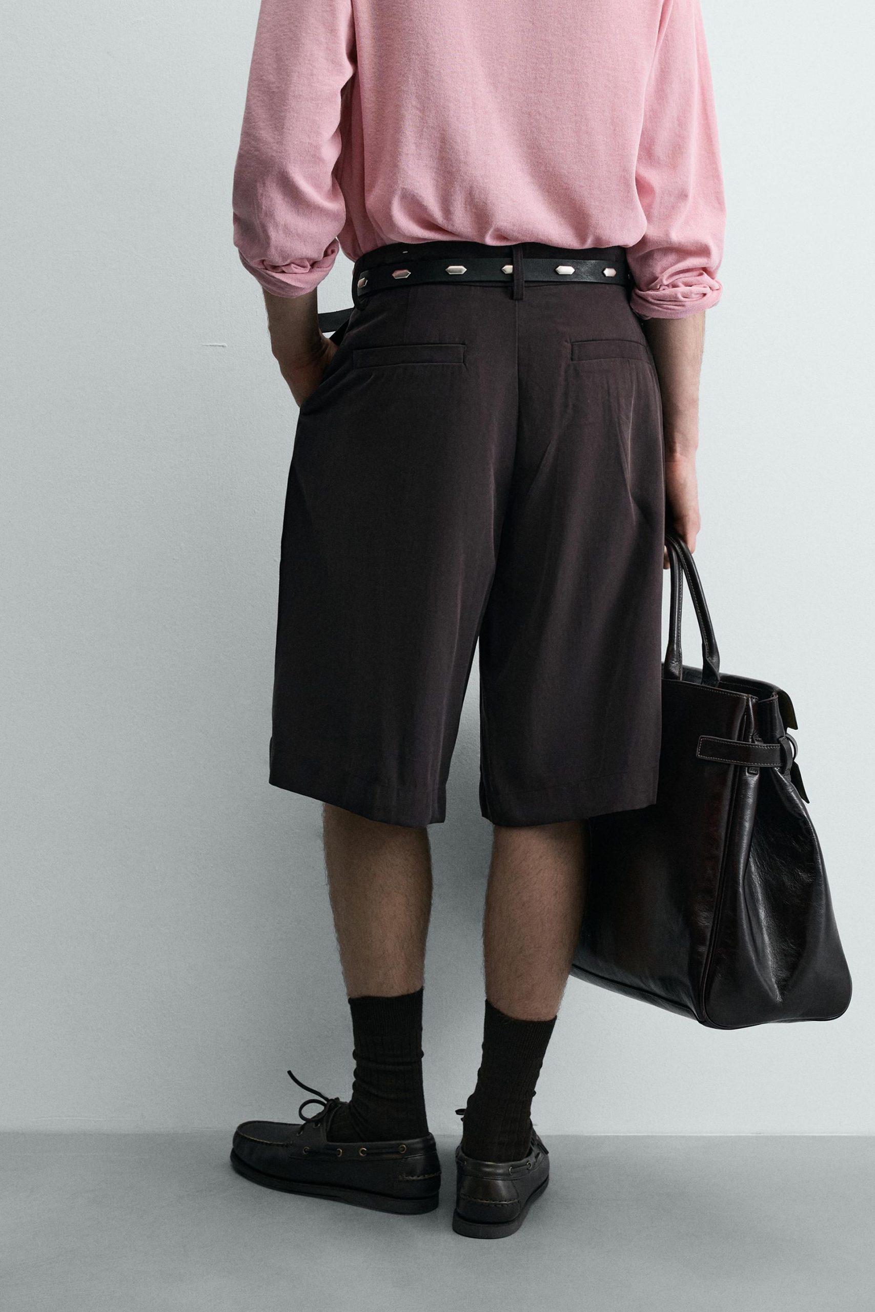 WIDE-LEG PLEATED BERMUDA SHORTS MARO - Ảnh 7