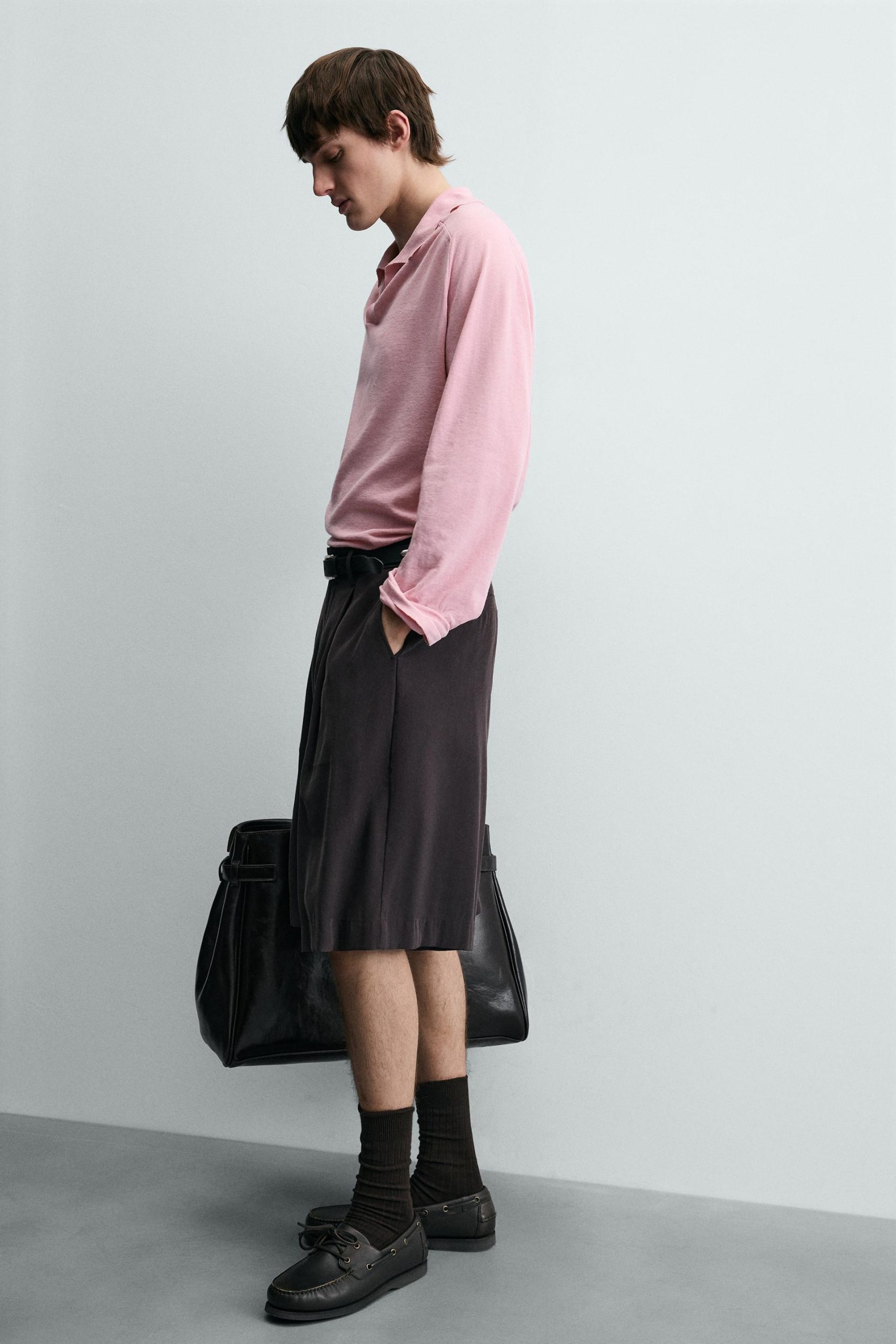 WIDE-LEG PLEATED BERMUDA SHORTS MARO - Ảnh 3