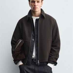 WOOL BLEND REGULAR FIT JACKET MARO
