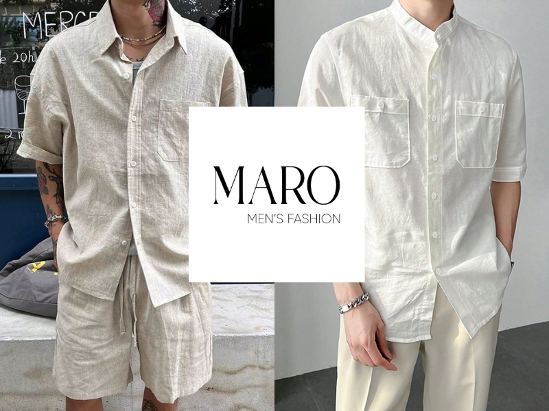 áo sơ mi linen tay ngắn nam