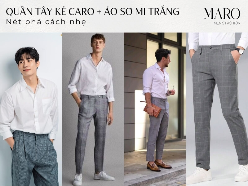 công thức phối đồ quần tây áo sơ mi trắng nam chuẩn như stylist 4