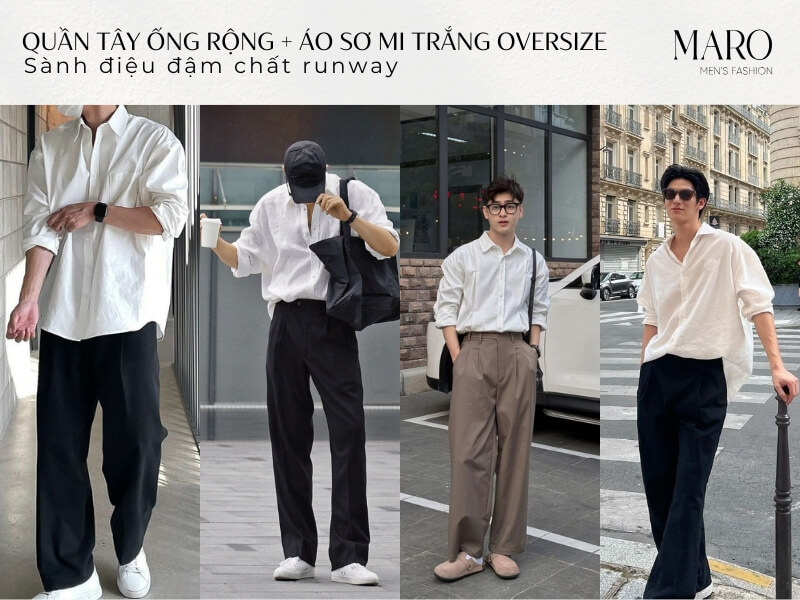 công thức phối đồ quần tây áo sơ mi trắng nam chuẩn như stylist 5