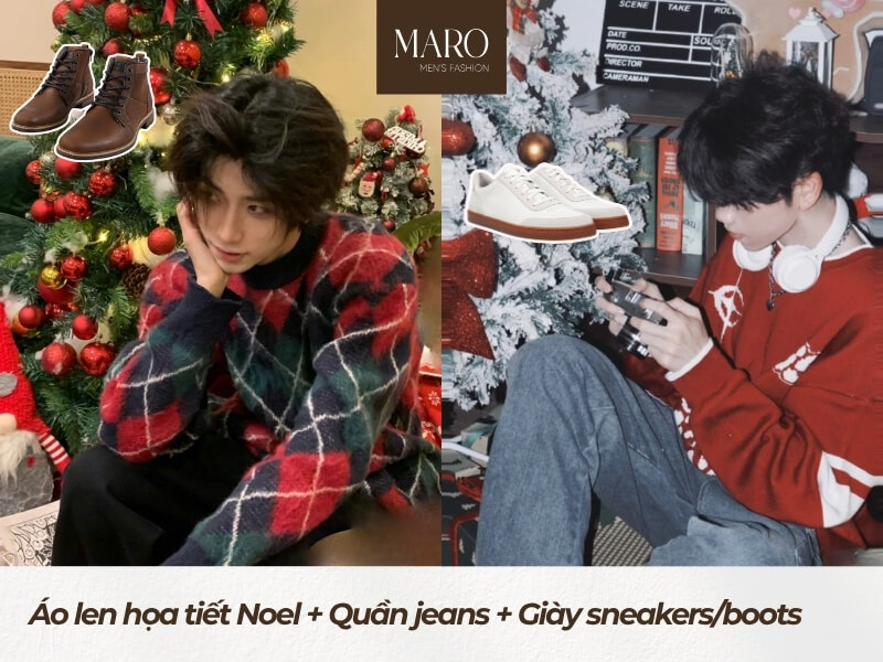 gợi ý các set phối đồ noel cho nam 1