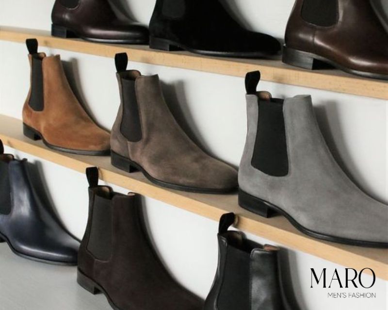 quầy tây sơ mi trắng phối giày chelsea boots