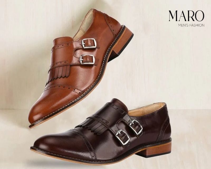 quần tây sơ mi trắng phối giày monk strap