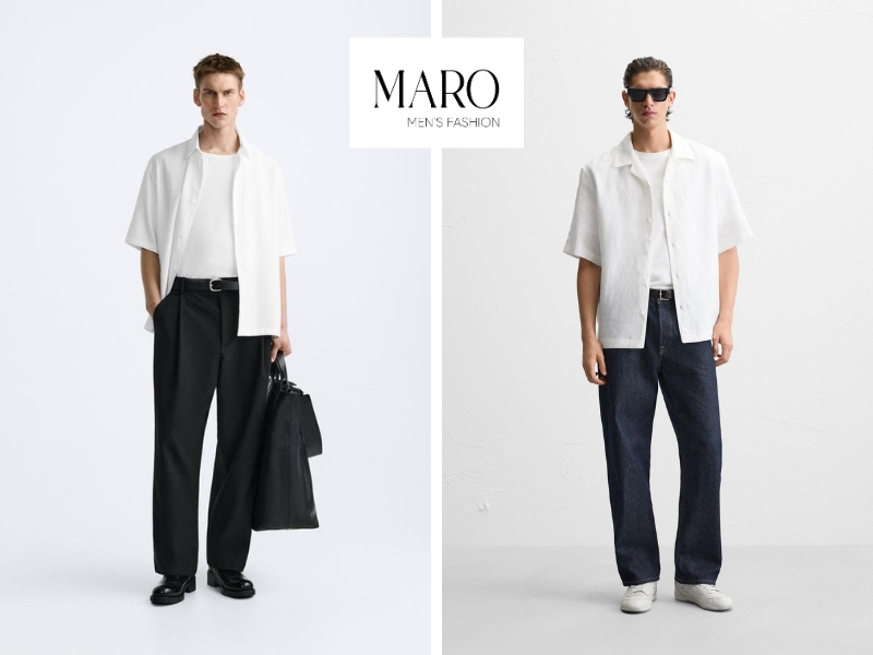 style áo sơ mi khoác ngoài nam thanh lịch