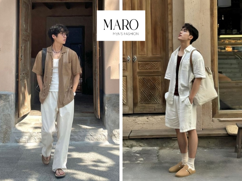 style áo sơ mi khoác ngoài nam thỏa mái