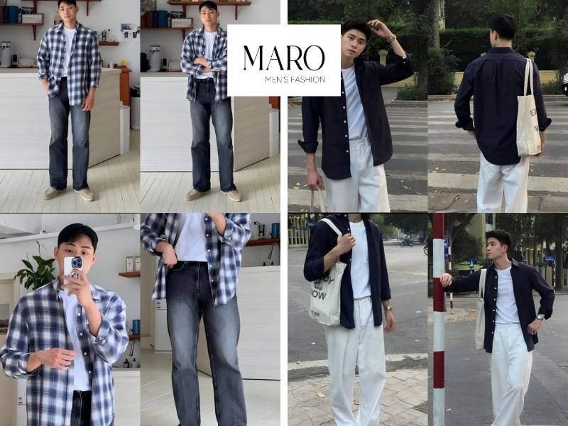 style sơ mi khoác ngoài nam được phái mạnh ưu chuộng