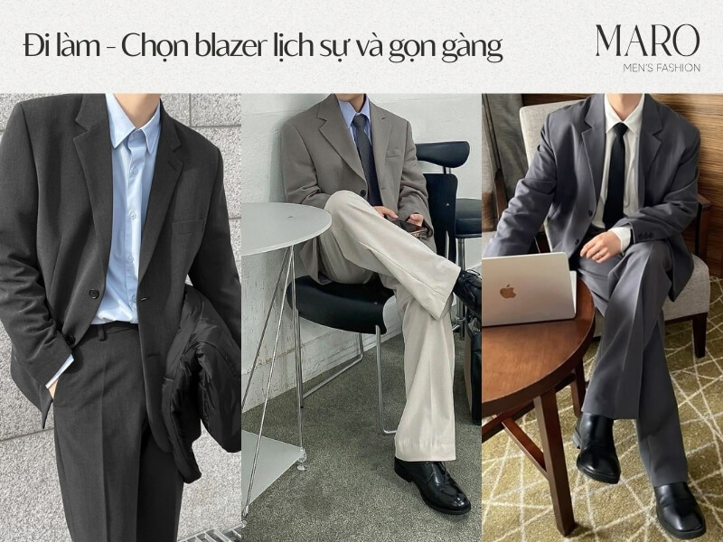 blazer đi làm cho người lùn nam
