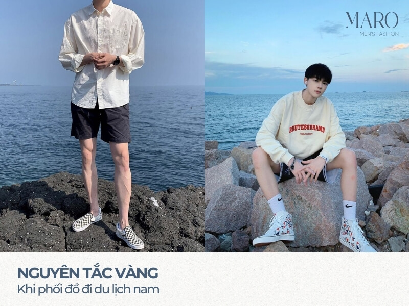 nguyên tắc vàng khi phối đồ đi du lịch nam