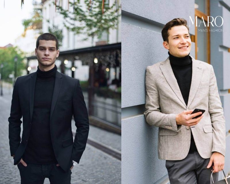 phối blazer cho người béo nam layer