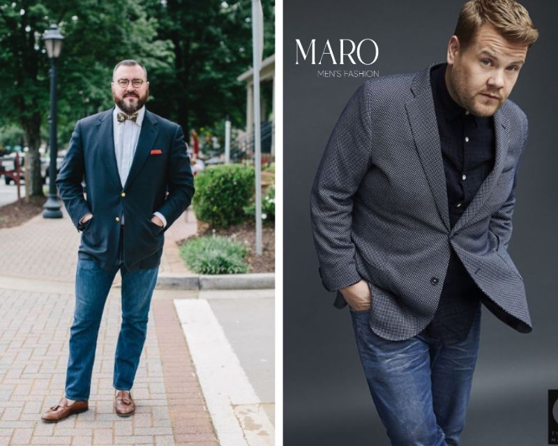phối blazer cho người béo nam năng động
