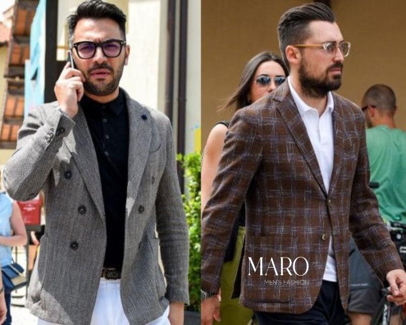 phối blazer cho người béo nam smart casual