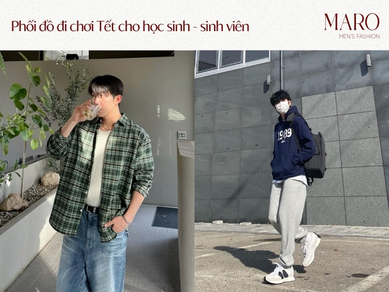 phối đồ đi chơi tết cho học sinh sinh viên