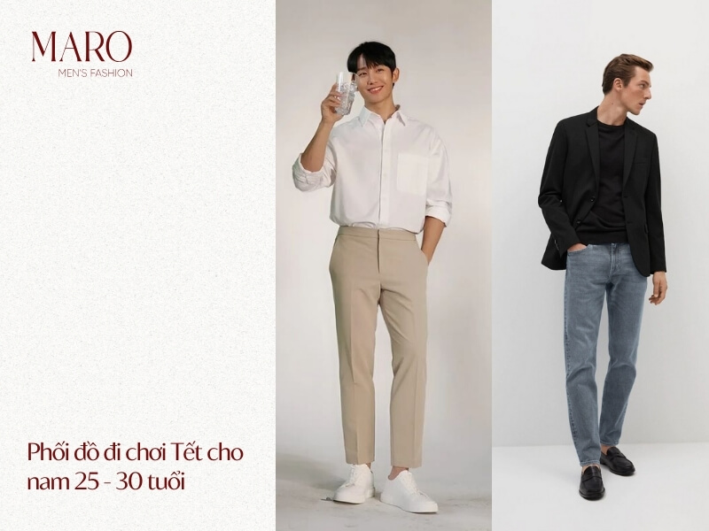 phối đồ đi chơi tết cho nam 25 30 tuổi