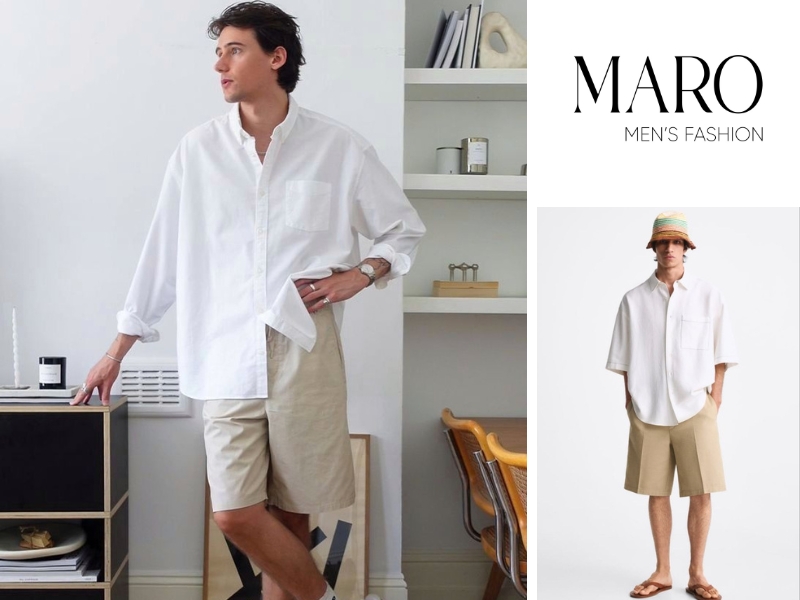 típ phối đồ với áo sơ mi form rộng nam 
