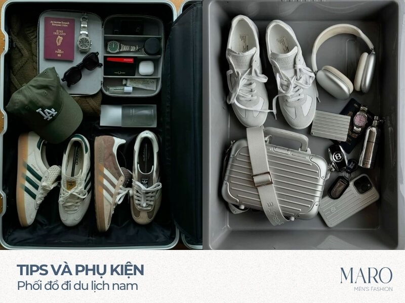 tips và phụ kiện hoàn thiện set đồ phối đồ du lịch cho nam