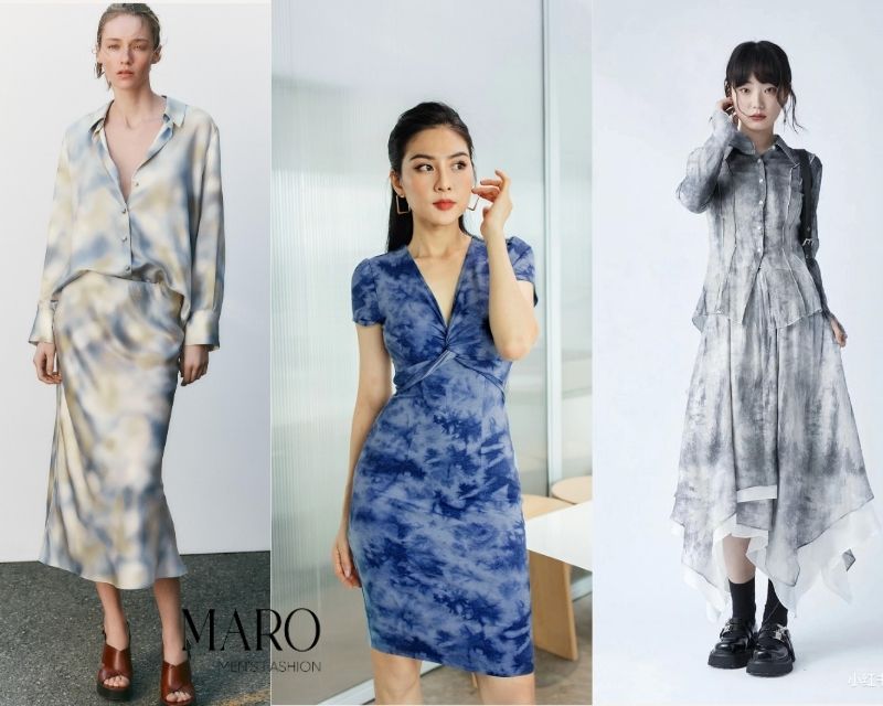 váy đầm loang tie dye