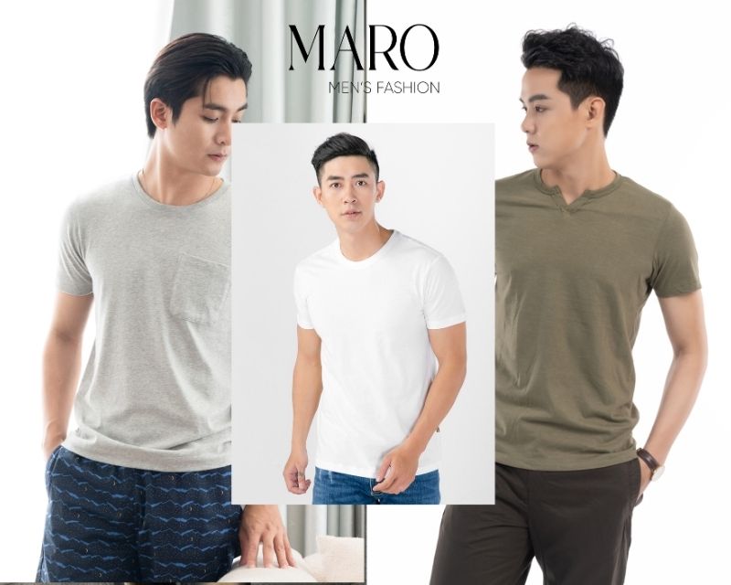 áo phông basic nam ôm slim fit