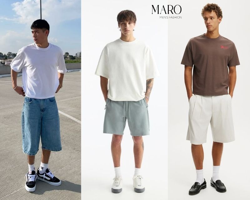 áo thun boxy và quần short