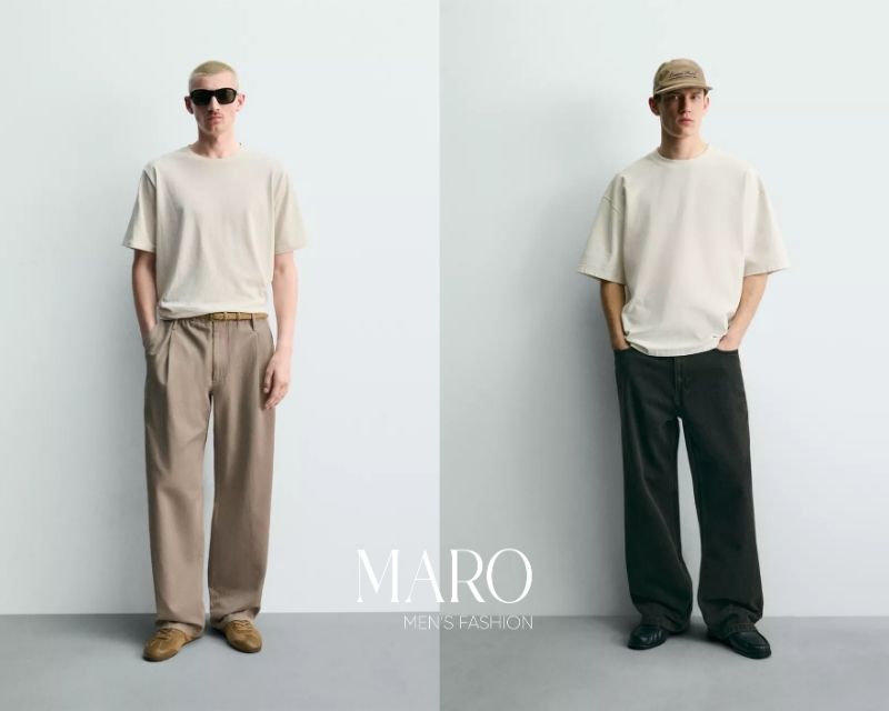 mặc áo oversize nam với quần gì 