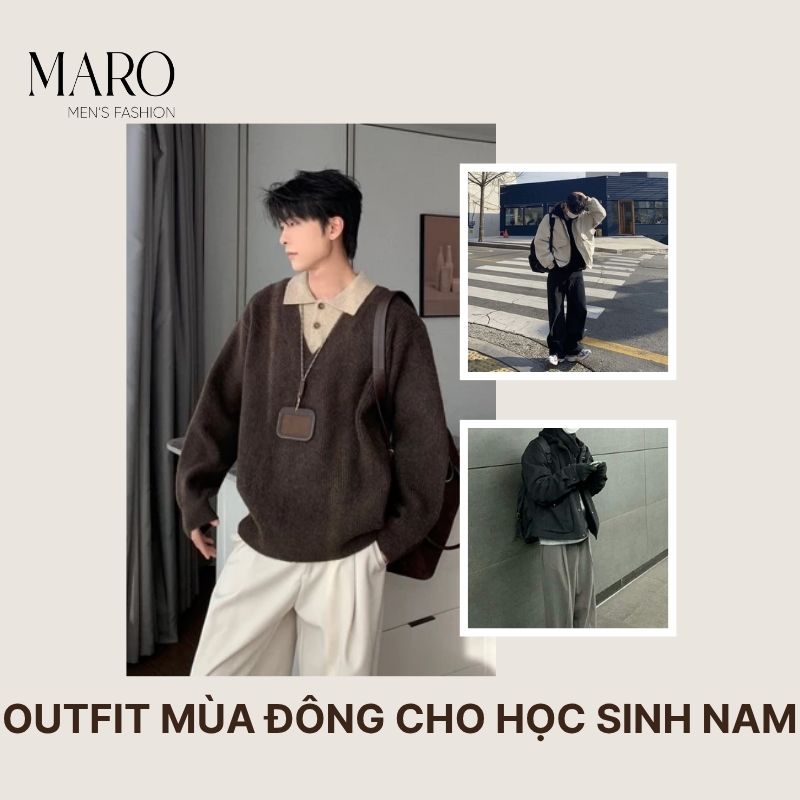outfit mùa đông cho học sinh nam