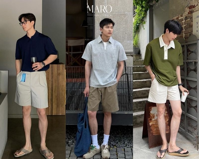 polo oversize và quần short