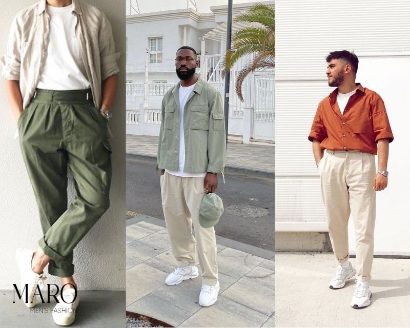 sơ mi áo thun quần jogger nỉ